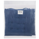 Подушка на стул "ВЕЛЬВЕТ" 38х38 см, полиэстер, синяя, PRIMILA (ПРИМИЛА) CLASSIC, 700505 — изображение 6