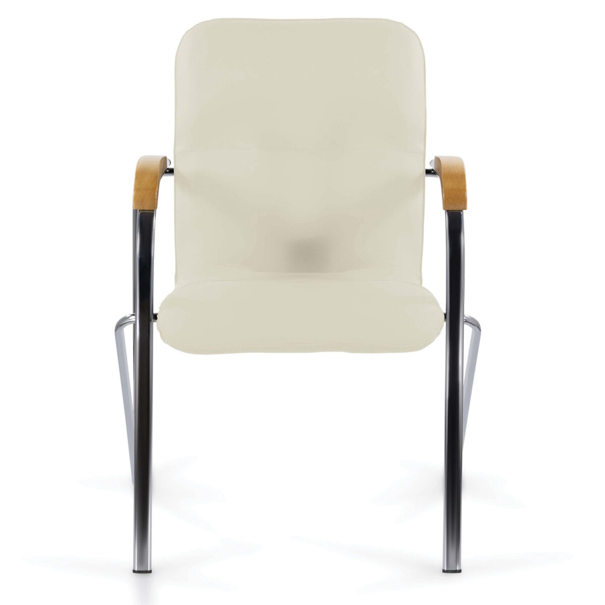 Кресло BRABIX "Samba CF-105 BOX-2", хром каркас, накладки "бук", кожзам бежевый, разобрано, 532762 — изображение 3