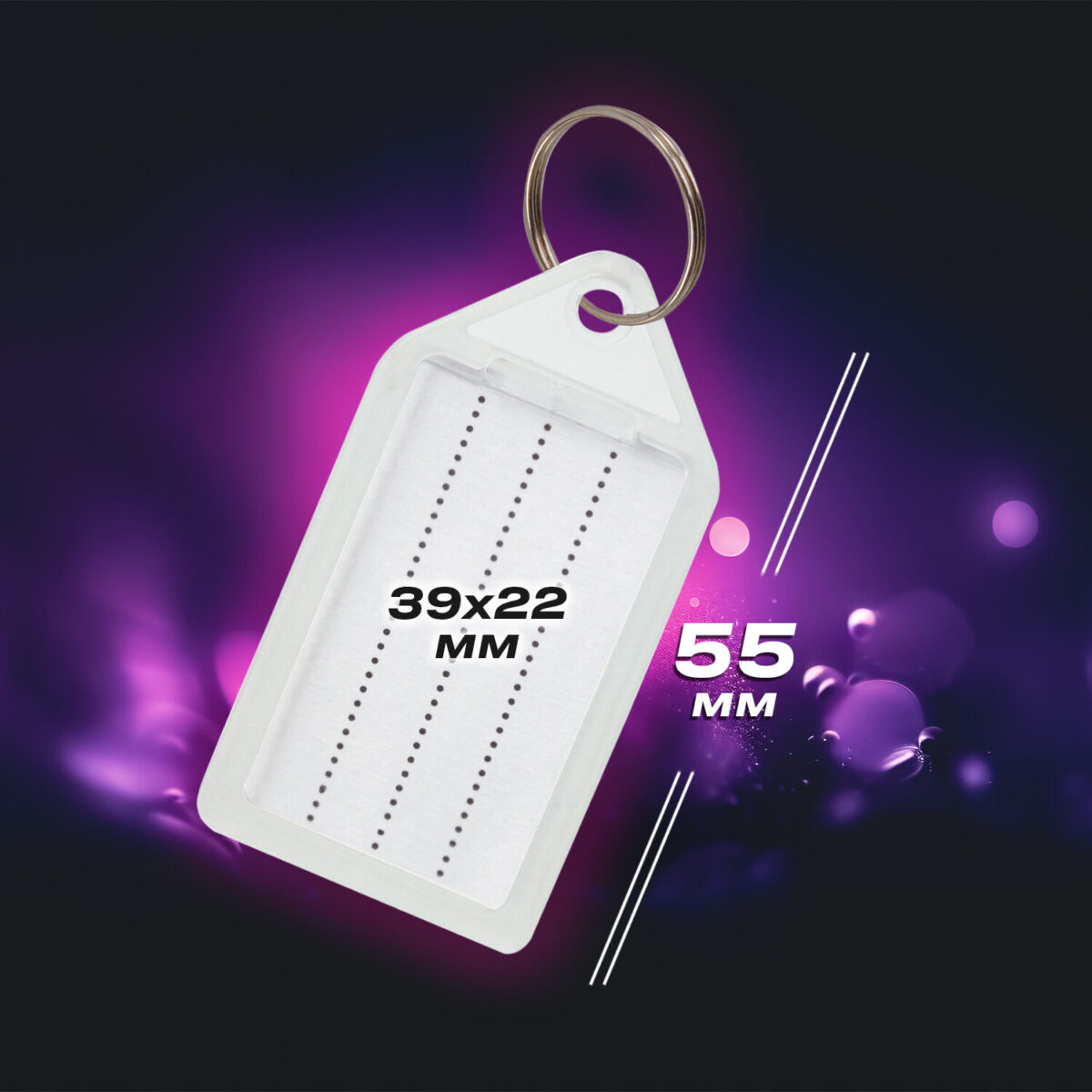 Бирки для ключей КОМПЛЕКТ 20 ШТ., длина 55 мм, инфо-окно 39х22 мм, ПРОЗРАЧНЫЕ, BRAUBERG, 237496 — изображение 10