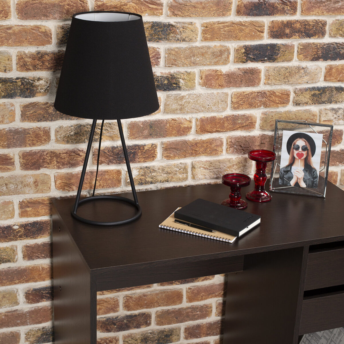 Стол письменный/компьютерный BRABIX "Scandi CD-017", 900х450х750 мм, 2 ящика, венге, 641896, ЦБ013706-3 — изображение 9