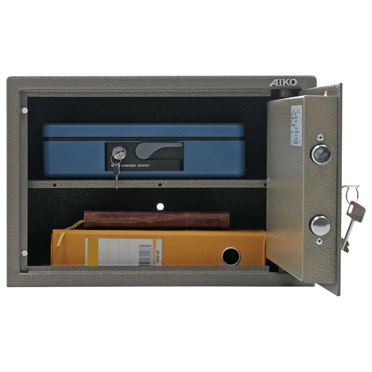 Сейф AIKO "ТМ-30", 300х440х355 мм, 16 кг, ключевой замок, полка — изображение 3