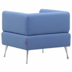 Кресло мягкое "Норд", "V-700", 820х720х730 мм, c подлокотниками, экокожа, голубое — изображение 4