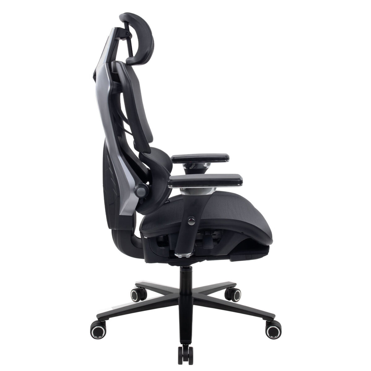 Кресло ATRONE (АТРОН) "Optimus ER-707", адаптивный механизм со слайдером, сетка, черный/серый, 532967 — изображение 3