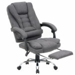 Кресло офисное CROMEX (КРОМЕКС) "Chill MS-005", с функцией вибромассажа, подножка, ткань, серое, 532959 — изображение 8