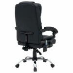 Кресло офисное CROMEX (КРОМЕКС) "Lounge MS-007", подножка, 6 массажных модулей, экокожа, черное, 532960 — изображение 2