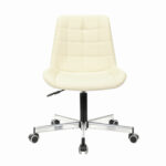 Кресло BRABIX "Deco MG-316", без подлокотников, пятилучие серебристое, экокожа, слоновая кость, 532081 — изображение 2