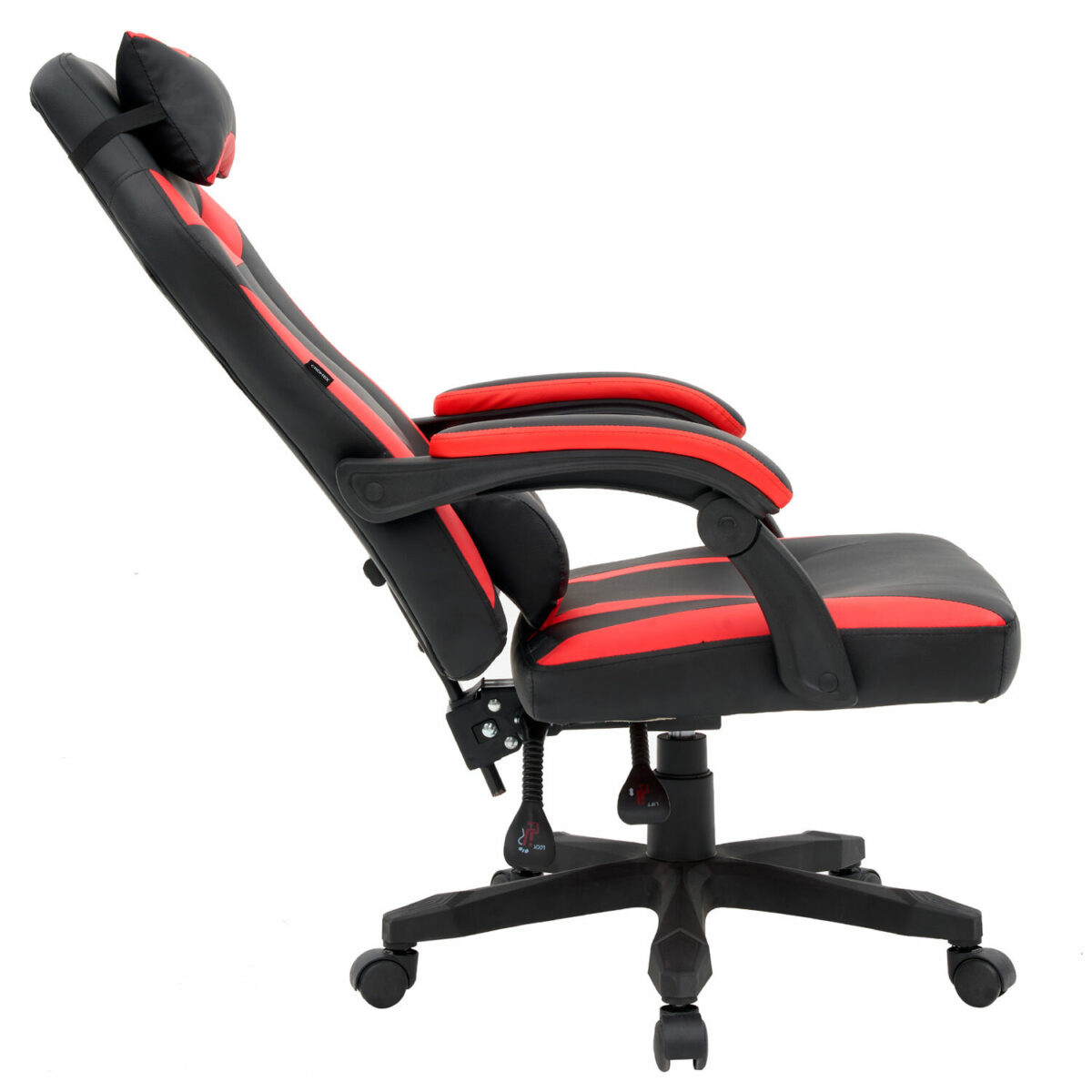 Кресло компьютерное CROMEX (КРОМЕКС) "Start GM-105", две подушки, экокожа, черное/красное, 532957 — изображение 8