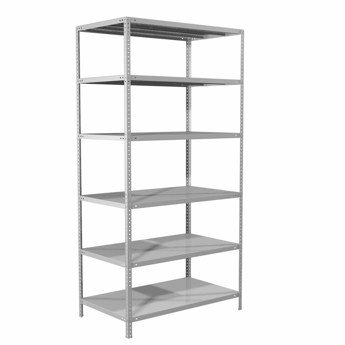 Стеллаж металлический BRABIX "MS 220/50-6", 2200х1000х500 мм, 6 полок, 291375 — изображение 2