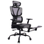 Кресло BRABIX PREMIUM "Venom GM-530", подножка, синхромеханизм, экокожа/сетка, черное/серое, 532951 — изображение 7