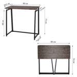 Стол на металлокаркасе BRABIX "LOFT CD-001", 800х440х740 мм, складной, цвет морёный дуб, 641209 — изображение 6