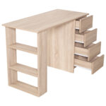 Стол письменный/компьютерный BRABIX "Scandi CD-016", 1100х500х750 мм, 4 ящика, дуб сонома, 641892, ЦБ013707-2 — изображение 10