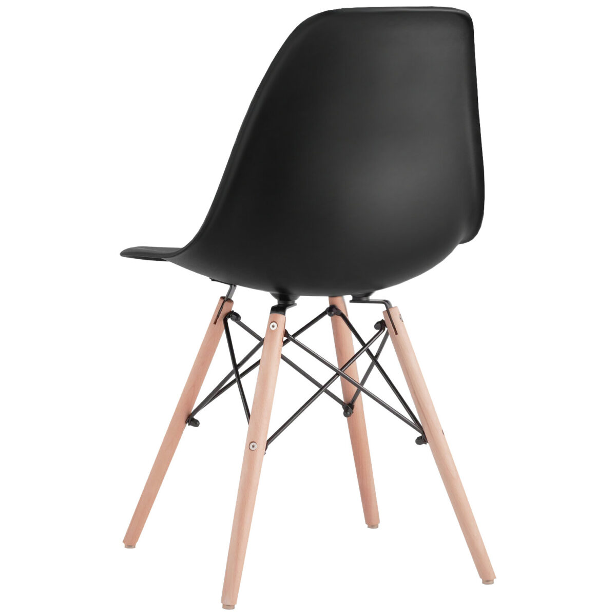 Стулья BRABIX "Eames CF-010", КОМПЛЕКТ 4 шт., пластик черный, опоры дерево/металл, 532631, 2033A — изображение 4