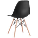 Стулья BRABIX "Eames CF-010", КОМПЛЕКТ 4 шт., пластик черный, опоры дерево/металл, 532631, 2033A — изображение 4