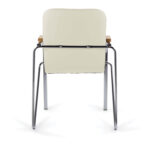 Кресло BRABIX "Samba CF-105 BOX-2", хром каркас, накладки "бук", кожзам бежевый, разобрано, 532762 — изображение 6