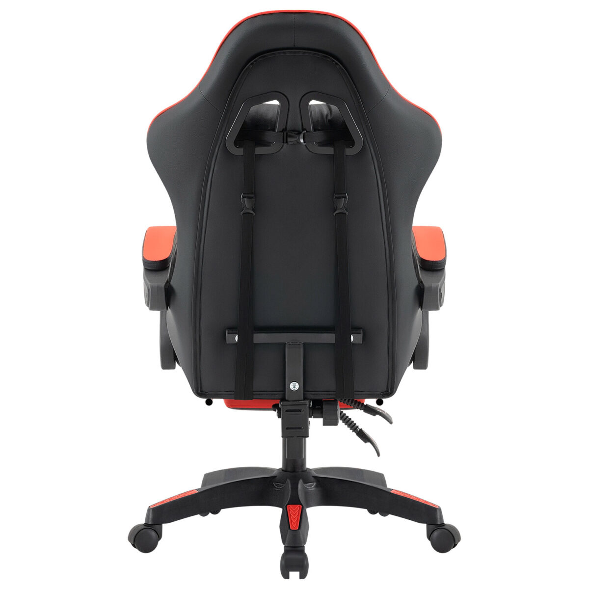 Кресло компьютерное DEFENDER "Tornado", 2 подушки, подставка для ног, экокожа, черное/красное, ш/к 26722, 64057 — изображение 9