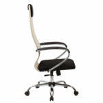 Кресло офисное BRABIX PREMIUM "Ultimate EX-800" хром, плотная двойная сетка Х2, черное/бежевое, 532913 — изображение 3