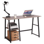 Стол на металлокаркасе BRABIX "LOFT CD-006", 1200х500х730 мм, 2 полки, цвет морёный дуб, 641224 — изображение 12