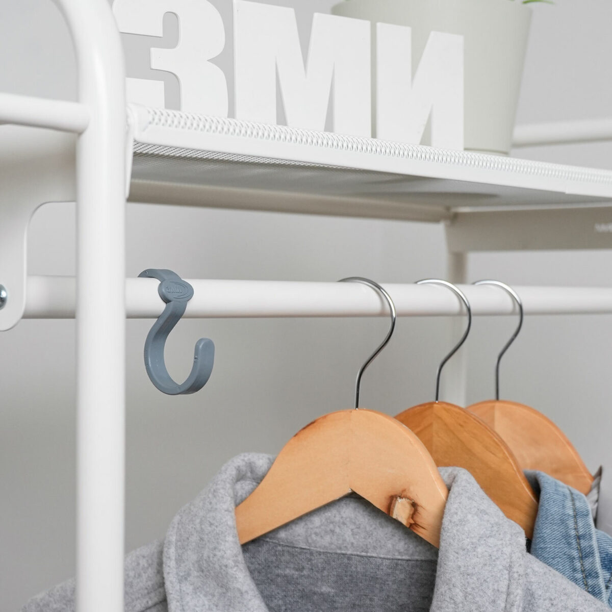 Вешалка-стеллаж "Валенсия-1", 1555х1090х300 мм, 7 полок, металл, белая, ГСВ1 Б — изображение 6