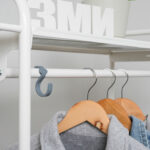 Вешалка-стеллаж "Валенсия-1", 1555х1090х300 мм, 7 полок, металл, белая, ГСВ1 Б — изображение 6