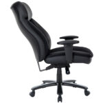 Кресло офисное CHAIRMAN CH 414, НАГРУЗКА до 180 кг, пружинный блок в сиденье, ткань/экокожа, черное, 7145955 — изображение 5