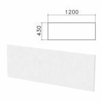 Экран-перегородка "Бюджет" (1200х16х430 мм), БЕЗ ФУРНИТУРЫ, белый, 402666-290