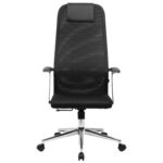 Кресло BRABIX PREMIUM "Ultimate EX-801" хром, плотная двойная сетка Х2, черное, 532917 — изображение 4