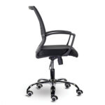 Кресло BRABIX "Wings MG-304", пластик черный, хром, сетка, черное, 532016 — изображение 3