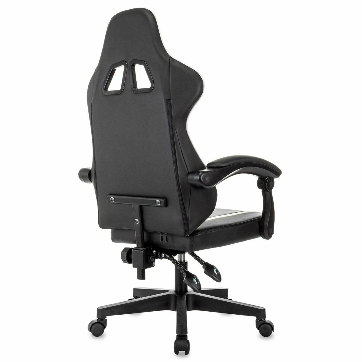 Кресло компьютерное BRABIX "Shooter GM-123", 2 подушки, экокожа, черное/белое, 533191 — изображение 5