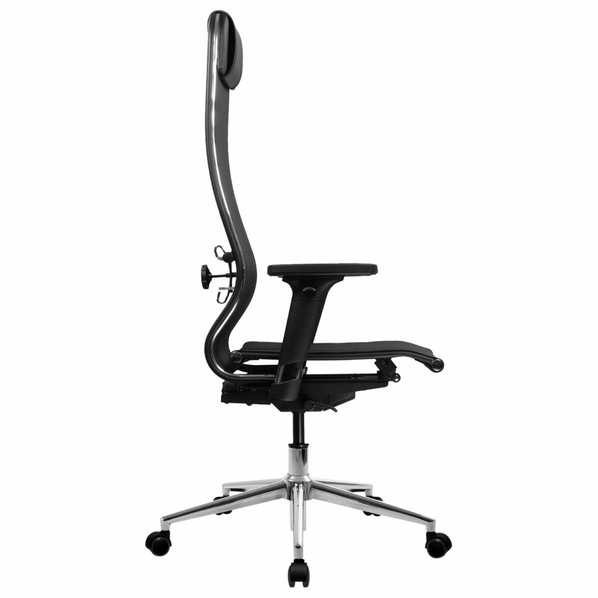 Кресло МЕТТА "ErgoLife" 10 B1-104D, хром, синхромеханизм, 2D-подлокотники, прочная сетка, черное — изображение 5