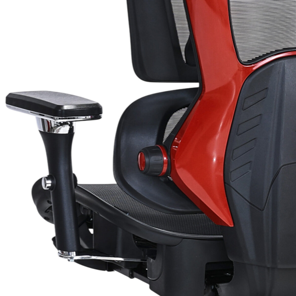 Кресло ATRONE (АТРОН) "Optimus ER-707", адаптивный механизм со слайдером, сетка, черный/красный, 532968 — изображение 11