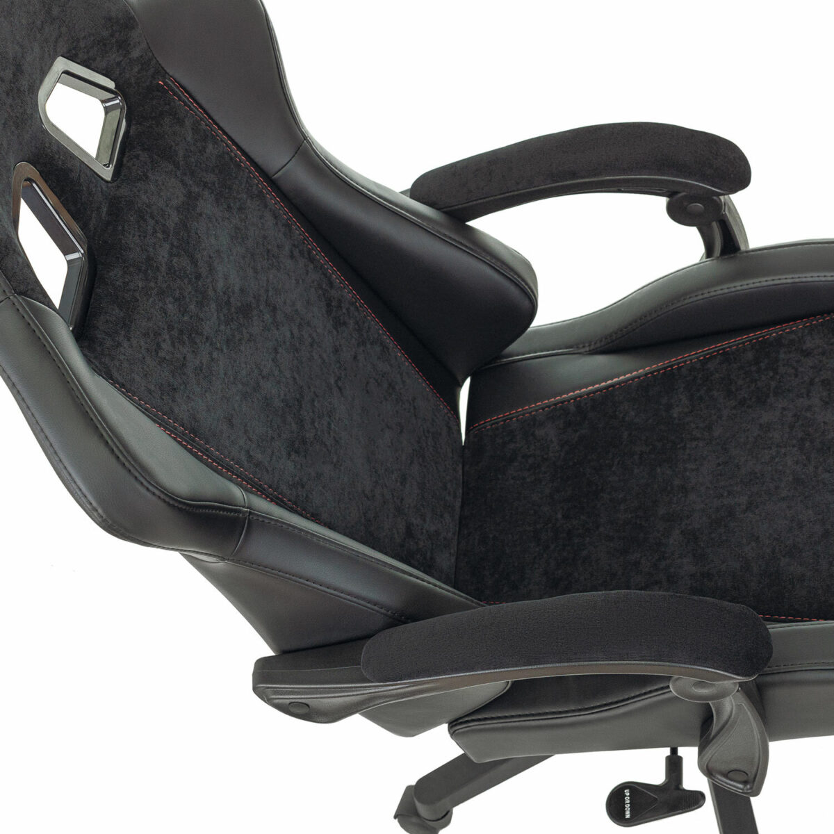 Кресло компьютерное BRABIX "Striker GM-121", синхромеханизм, 2 подушки, экокожа/велюр, черное, 532962 — изображение 14