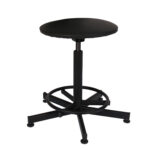 Стул кресло кассира, ресепшен РС37, на винте, без спинки, без подлокотников, кожзам, черное — изображение 5