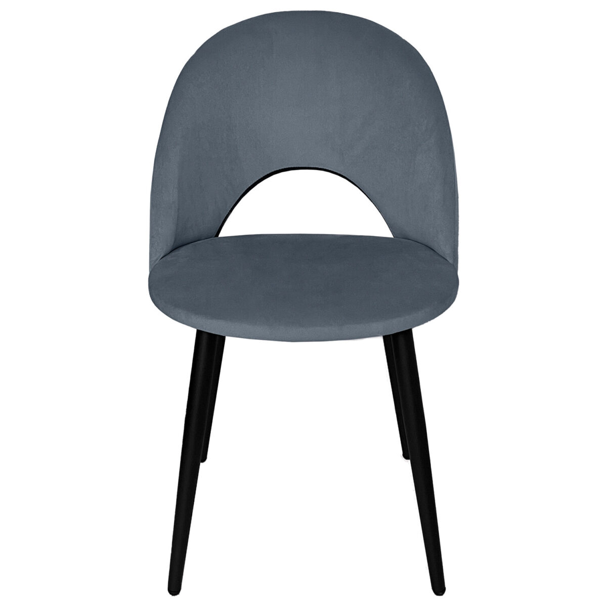 Стулья КОМПЛЕКТ 2 шт., "Luna CF-070", велюр серый, каркас металлический, усиленный, черный, BRABIX, 532770 — изображение 4