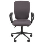 Кресло офисное Chairman CH 9801, пятилучие металл, ткань, серое, 7150936 — изображение 3