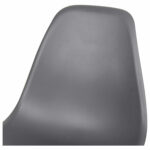 Стулья BRABIX "Eames CF-010", КОМПЛЕКТ 4 шт., пластик серый, опоры дерево/металл, 532632, 2033A — изображение 7