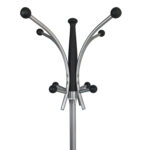 Вешалка-стойка BRABIX "CR-848" на мраморном диске, металл, 4+3 крючка, цвет коричневый, 606435 — изображение 2