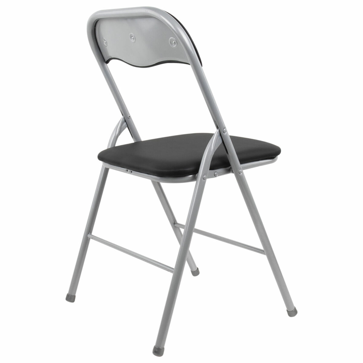 Стул складной BRABIX "Golf CF-007", серебристый каркас, кожзам чёрный, 532891 — изображение 7