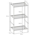 Стеллаж на металлокаркасе "Валенсия-13", 455х300х855 мм, 3 полки, белый, СТВ13 Б — изображение 2