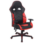 Кресло компьютерное BRABIX "Storm GM-006", регулируемые подлокотники, экокожа, черное/красное, 532500