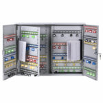 Шкафчик (Ключница) на 300 ключей BRAUBERG, 730х550х140 мм, с замком, +300 брелоков, серый, 290341 — изображение 4