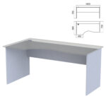 Стол эргономичный ЧАСТЬ 2 "Арго", 1600х900х760 мм, левый/правый, серый