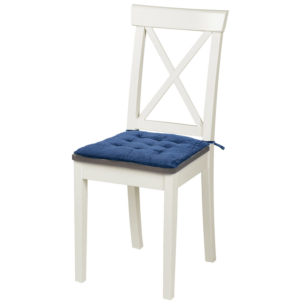 Подушка на стул "ВЕЛЬВЕТ" 38х38 см, полиэстер, синяя, PRIMILA (ПРИМИЛА) CLASSIC, 700505 — изображение 3