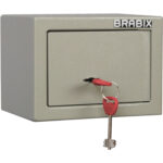 Сейф мебельный BRABIX "D-14m", 145х200х150 мм, 3 кг, ключевой замок, крепление к стене, 291160 — изображение 2