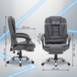 Кресло офисное CROMEX (КРОМЕКС) "Chill MS-005", с функцией вибромассажа, подножка, ткань, серое, 532959 — изображение 23