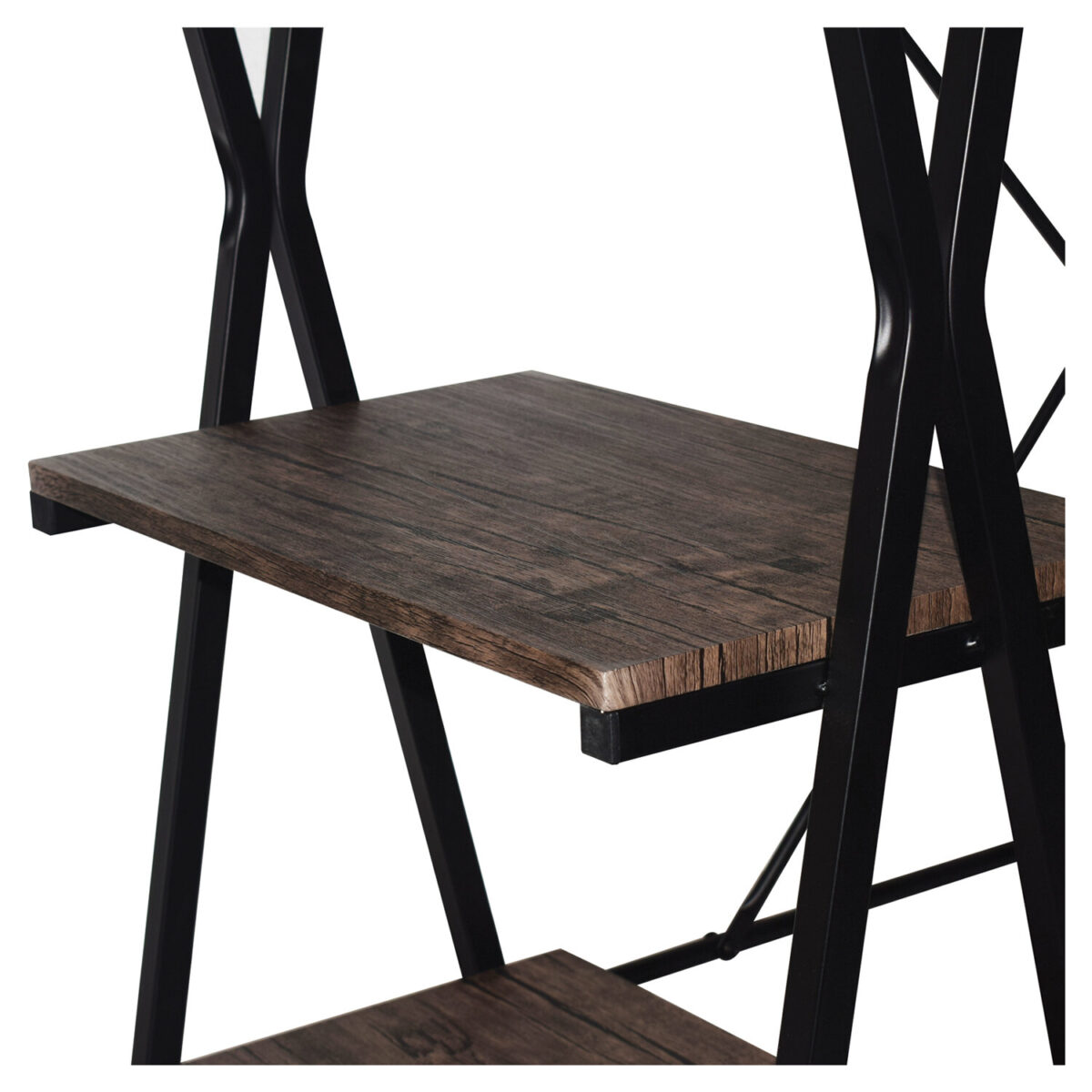 Стол на металлокаркасе BRABIX "LOFT CD-004", 1200х535х1110 мм, 3 полки, цвет морёный дуб, 641218 — изображение 8