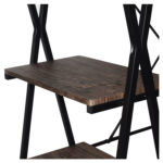 Стол на металлокаркасе BRABIX "LOFT CD-004", 1200х535х1110 мм, 3 полки, цвет морёный дуб, 641218 — изображение 8