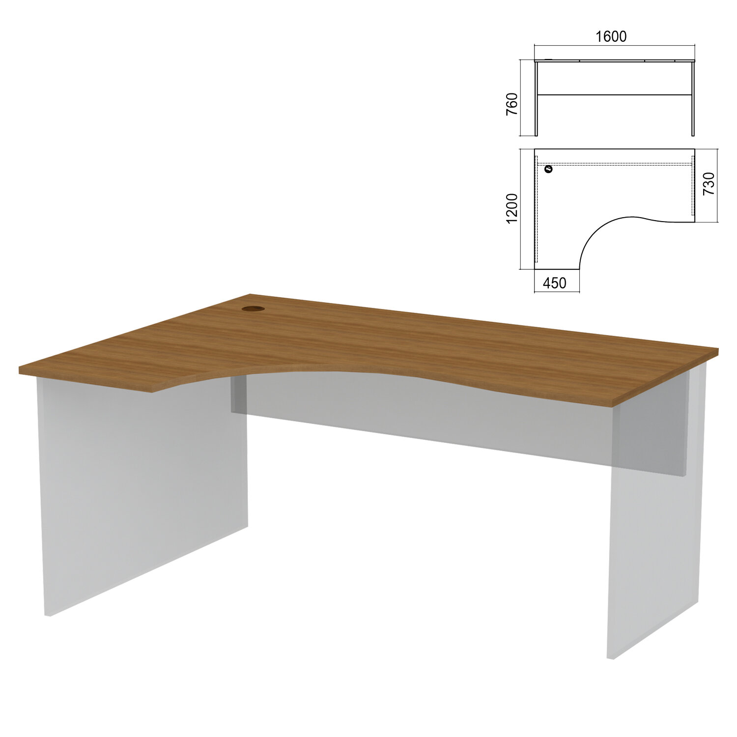 ef478af0dc7a1813d590cc1cf6cc10f7_xl Стол эргономичный ЧАСТЬ 1 "Арго", 1600х1200х760 мм, левый, орех — изображение 1