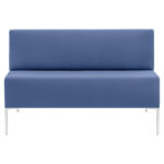 Диван мягкий двухместный "Хост" М-43, 1200х620х780 мм, без подлокотников, экокожа, голубой — изображение 2