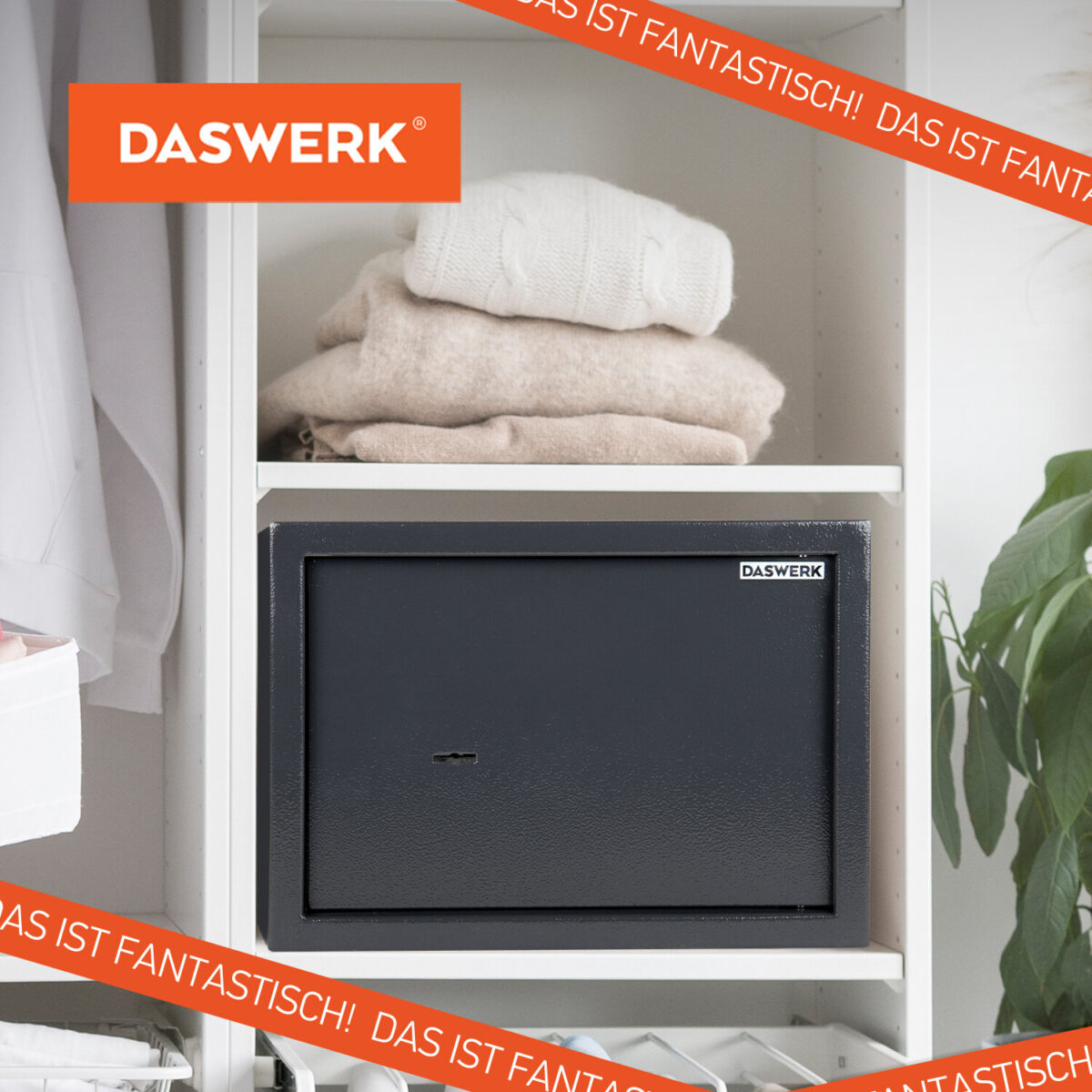 Сейф мебельный DASWERK (ДАСВЕРК) SC-250KL (250х350х250 мм), ключевой замок, графит, 291342 — изображение 18