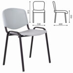 Стул STAFF "Iso Plast CF-009", черный каркас, пластик серый, 532570 — изображение 2